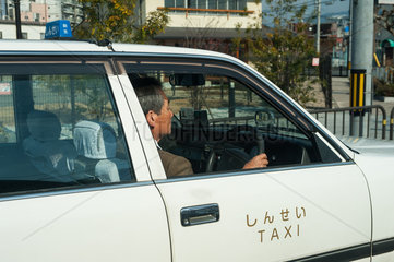 Kyoto  Japan  Taxifahrer in Kyoto