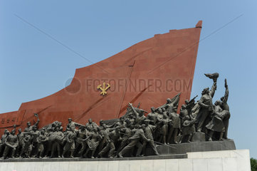 Pjoengjang  Nordkorea  Figurengruppe beim Mansudae Monument