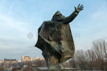 Warschau  Polen  Lenindenkmal im Stadtteil Praga