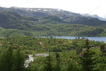 Hovden  Norwegen  Landschaft bei Haukelifjell