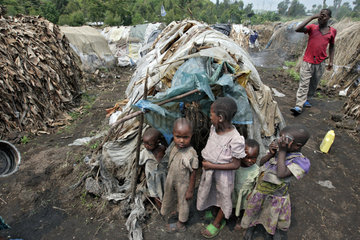 Goma  Demokratische Republik Kongo  Kinder in einem IDP Camp