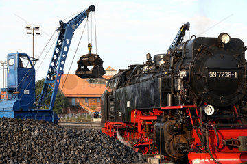 Wernigerode  Deutschland  eine Lok am Kohlenbunkerplatz im Bahnbetriebswerk in Wernigerode