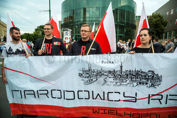 Posen  Polen  Aufmarsch der Narodowcy RP am 60. Jahrestag des Posener Aufstands