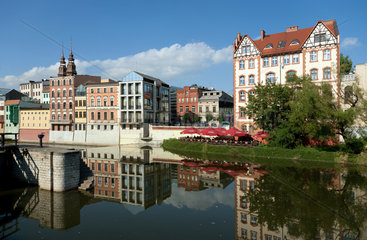 Oppeln  Polen  Kanal Miynowka am Rand der Altstadt