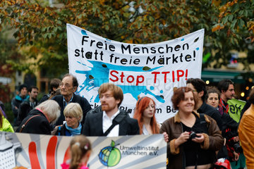 Berlin  Deutschland  Protest gegen TTIP