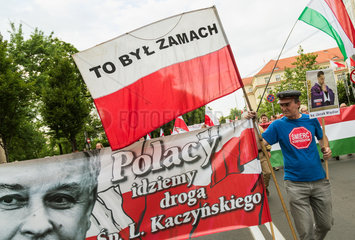Posen  Polen  Aufmarsch Rechtskonservativer am 60. Jahrestag des Posener Aufstands