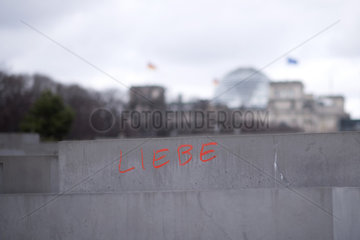 Graffiti  Holocaust Memorial in Berlin