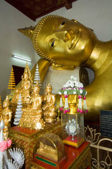 Nakhon Pathom  Thailand  liegender Buddha im Phra Pathom Chedi