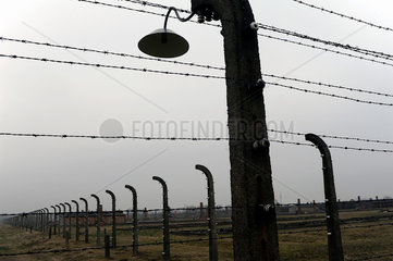 Auschwitz  Polen  Elektrozaun des Konzentrationslager Auschwitz-Birkenau