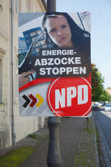 Kremmen  Deutschland  NPD-Plakat