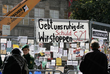 Stuttgart  Deutschland  Protestschreiben gegen Stuttgart 21
