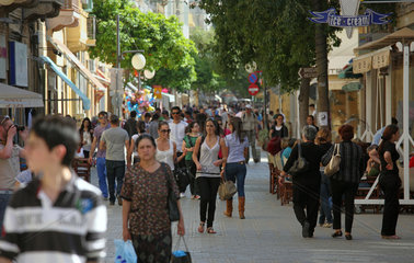 Nikosia  Republik Zypern  die Einkaufsmeile Ledra Street