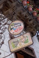 La Orotava  Spanien  Schild vom Haus der Balkone
