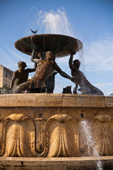 Floriana  Republik Malta  Detailaufnahme vom Tritonbrunnen