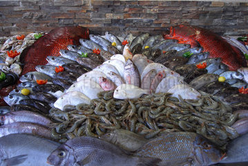 Hurghada  Aegypten  Fischdekoration in einem Restaurant