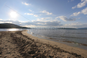 Gilford  USA  Strand am Ufer vom Lake Winnipesaukee