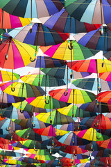 Odessa  Ukraine  Installation mit Regenschirmen im Arcadia Resort