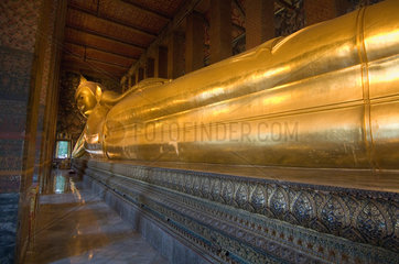 Bangkok  Thailand  die liegende Buddha-Statue im Wat Pho