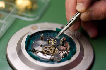 Guetenbach  Deutschland  Uhrenproduktion in der Hanhart-Uhrenfabrik