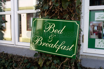 Schleswig  Deutschland  Schild Bed & Breakfast