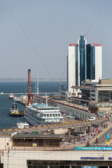 Odessa  Ukraine  der Faehranleger im Hafen