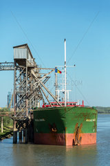 Giurgiulesti  Moldawien  der Containerterminal im Hafen Giurgiulesti
