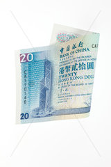 Berlin  Deutschland  20 Hongkong-Dollarschein