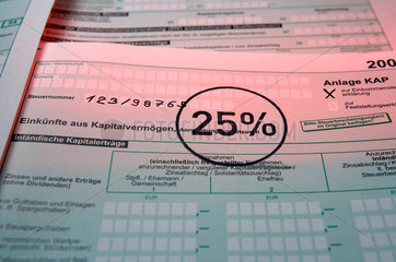 Berlin  Deutschland  Steuerformular der Anlage KAP