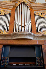 Ruehstaedt  Deutschland  Detail der Orgel in der evangelischen Dorfkirche