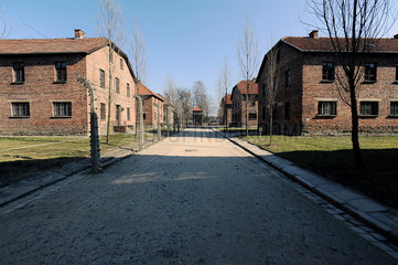 Auschwitz  Polen  Baracken des Konzentrationslager Auschwitz-Birkenau