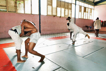 Santiago de Cuba  Kuba  Judo-Unterricht an der Sportuniversitaet