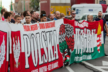 Posen  Polen  Aufmarsch am 60. Jahrestag des Posener Aufstands