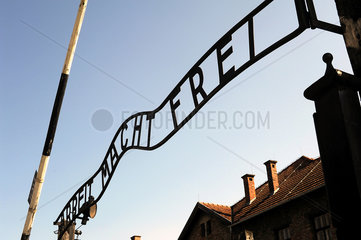 Auschwitz  Polen  Tor zum Konzentrationslager Auschwitz-Birkenau