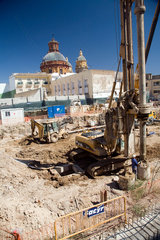 Sevilla  Spanien  Bauarbeiten im Stadtzentrum
