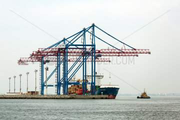 Odessa  Ukraine  Teil des Containerterminals am Schwarzen Meer