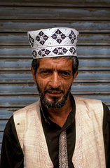 Srinagar  Indien  Portraet eines Mannes