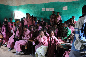 Zala Zembaba  Amhara Region  Unterrichtsstunde in einer Schulklasse