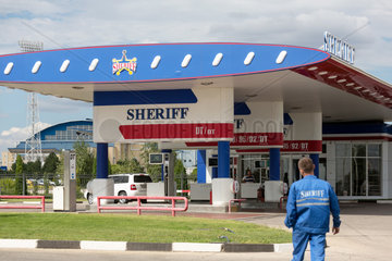 Tiraspol  Republik Moldau  Sheriff-Tankstelle auf dem Sheriff-Komplex