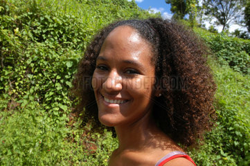 St. Georges  Grenada  Portrait einer Einheimischen