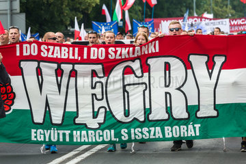 Posen  Polen  Aufmarsch Rechtskonservativer am 60. Jahrestag des Posener Aufstands