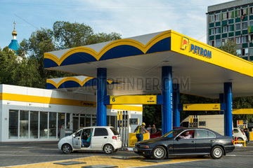 Chisinau  Moldau  eine Petrom-Tankstelle