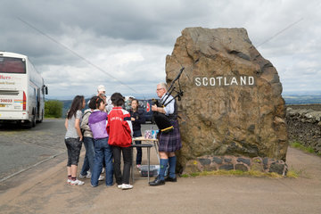 Jedburgh  Grossbritannien  die Grenze zwischen England und Schottland