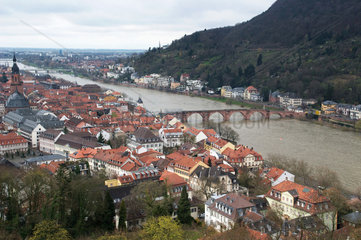 Heidelberg  Deutschland  Blick ueber die Heidelberger Altstadt