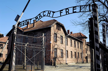 Auschwitz  Polen  Tor zum Konzentrationslager Auschwitz-Birkenau