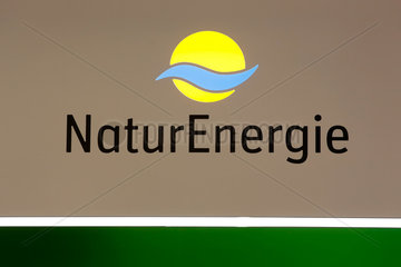 Essen  Deutschland  Firmenlogo der NaturEnergie AG auf der E-world energy & water Messe