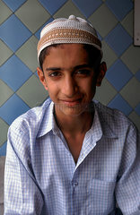 Srinagar  Indien  Portraet eines Jungen