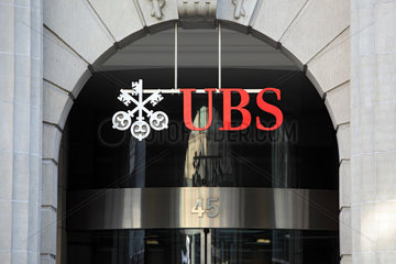 Zuerich  Schweiz  Logo der UBS Bank