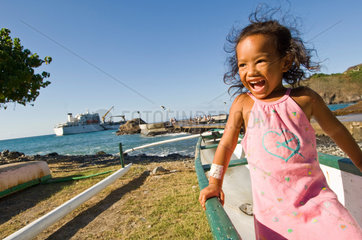 Hakahetau  Franzoesisch-Polynesien  einheimisches Kind