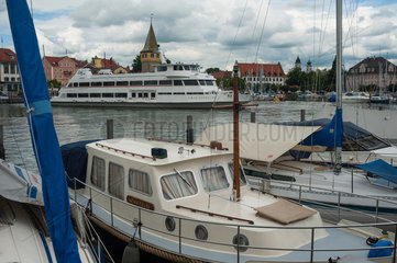 Lindau  Deutschland  Boote im Lindauer Hafen