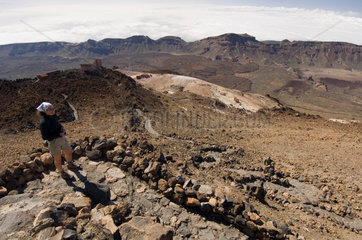 La Orotava  Spanien  Wandergruppe auf dem Pico del Teide